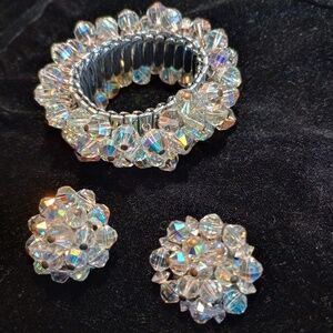 Vintage Sparkling Bracelet and Earrings SET